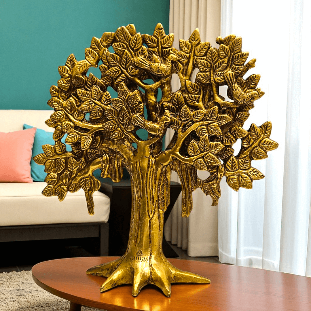 Tamas Brass Kalpavriksha Tree – Best Spiritual Gift with Premium Box | Vastu Decor